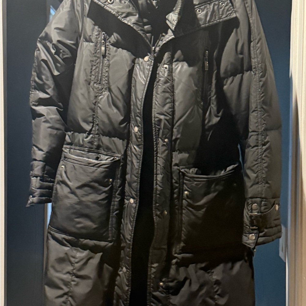 Women's Long Black Puffer Coat